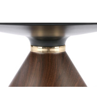 GENESIS ława biały marmur / orzechowy / złoty (2p1szt)