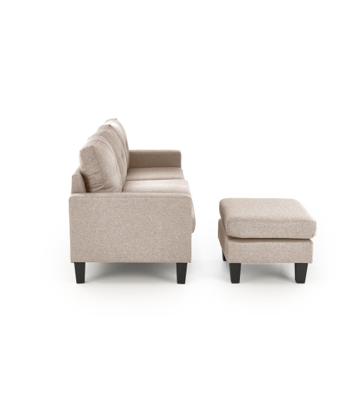 GERSON sofa z podnóżkiem beżowy (1p1szt)