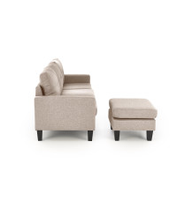 GERSON sofa z podnóżkiem beżowy (1p1szt)