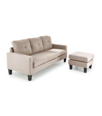 GERSON sofa z podnóżkiem beżowy (1p1szt)