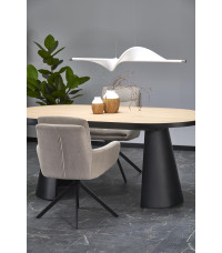 GIACOMO stół rozkładany, blat - naturalny, noga - czarny (2p1szt))