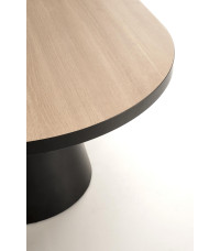 GIACOMO stół rozkładany, blat - naturalny, noga - czarny (2p1szt))