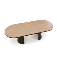 GIACOMO stół rozkładany, blat - naturalny, noga - czarny (2p1szt))