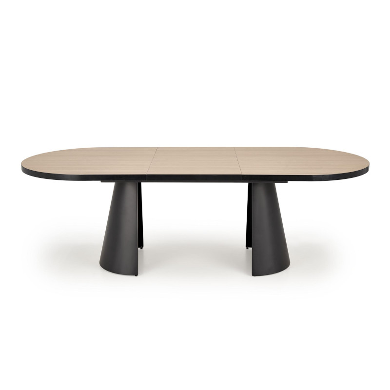 GIACOMO stół rozkładany, blat - naturalny, noga - czarny (2p1szt))