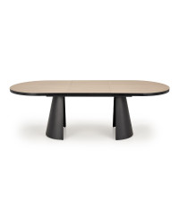 GIACOMO stół rozkładany, blat - naturalny, noga - czarny (2p1szt))