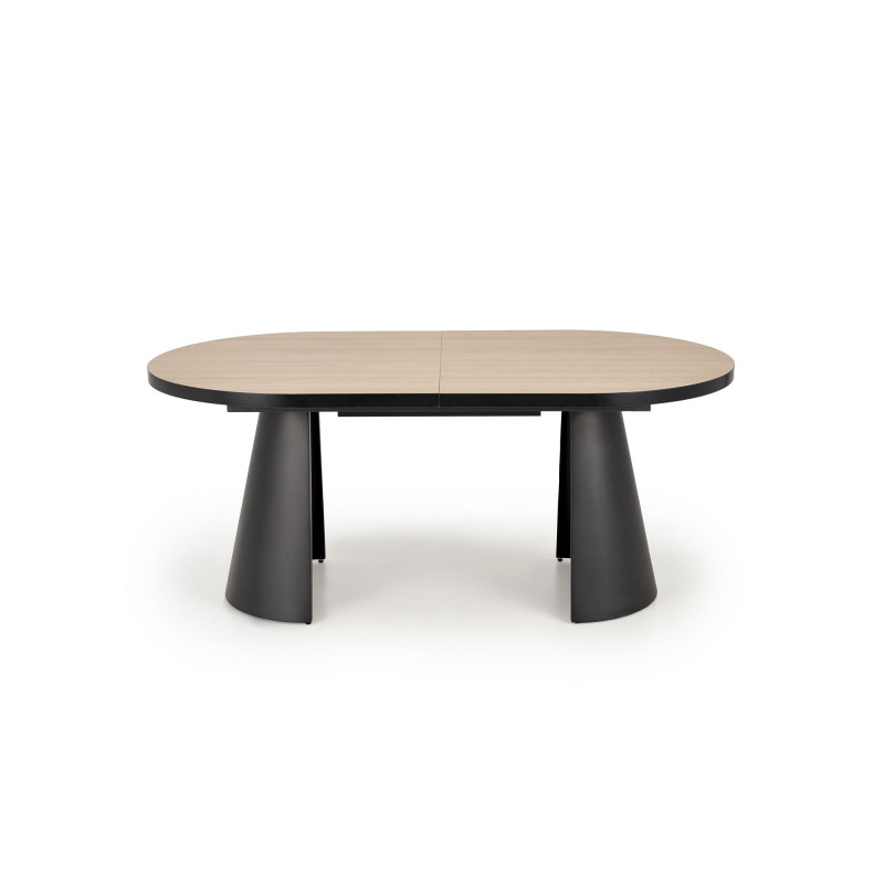 GIACOMO stół rozkładany, blat - naturalny, noga - czarny (2p1szt))