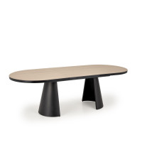 GIACOMO stół rozkładany, blat - naturalny, noga - czarny (2p1szt))