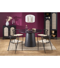 GINTER stół okrągły, czarny (2p1szt)