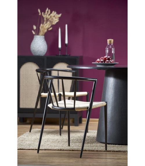 GINTER stół okrągły, czarny (2p1szt)