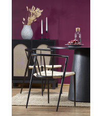 GINTER stół okrągły, czarny (2p1szt)