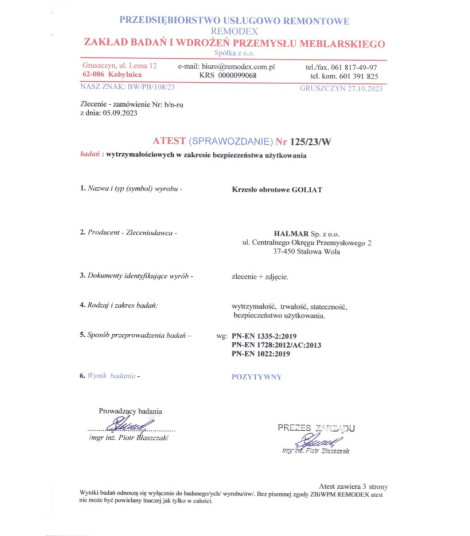 GOLIAT fotel gabinetowy czarny (1p1szt)