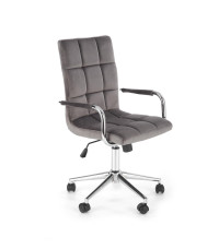 GONZO 4 fotel młodzieżowy popielaty velvet (1p1szt)