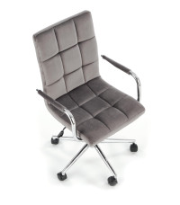 GONZO 4 fotel młodzieżowy popielaty velvet (1p1szt)