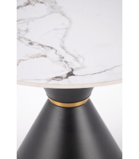 GORETTI_S ława biały marmur / czarny (2p1szt)