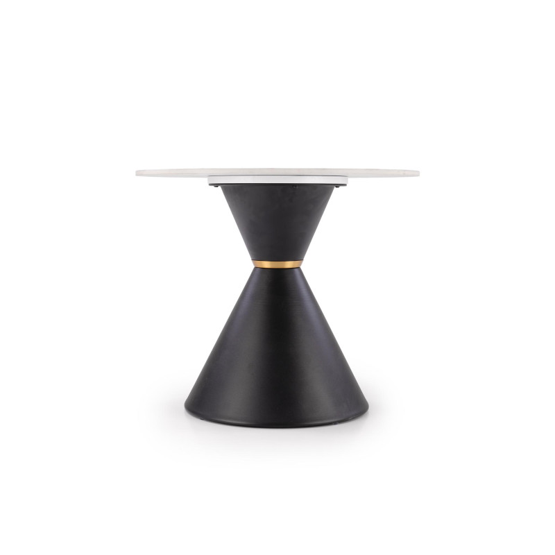 GORETTI_S ława biały marmur / czarny (2p1szt)