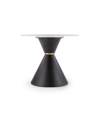 GORETTI_S ława biały marmur / czarny (2p1szt)