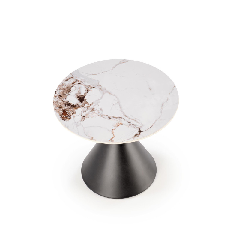 GORETTI_S ława biały marmur / czarny (2p1szt)