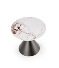 GORETTI_S ława biały marmur / czarny (2p1szt)