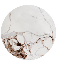 GORETTI_S ława biały marmur / czarny (2p1szt)