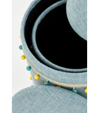 GRADO zestaw 2 puf, jasny niebieski (1p1szt)