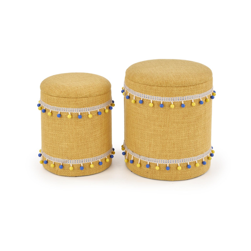 GRADO zestaw 2 puf, żółty (1p1szt)