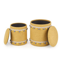 GRADO zestaw 2 puf, żółty (1p1szt)