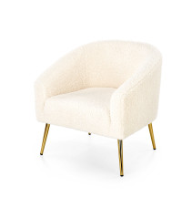 GRIFON fotel wypoczynkowy kremowy / złoty (1p1szt)