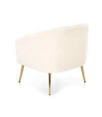 GRIFON fotel wypoczynkowy kremowy / złoty (1p1szt)