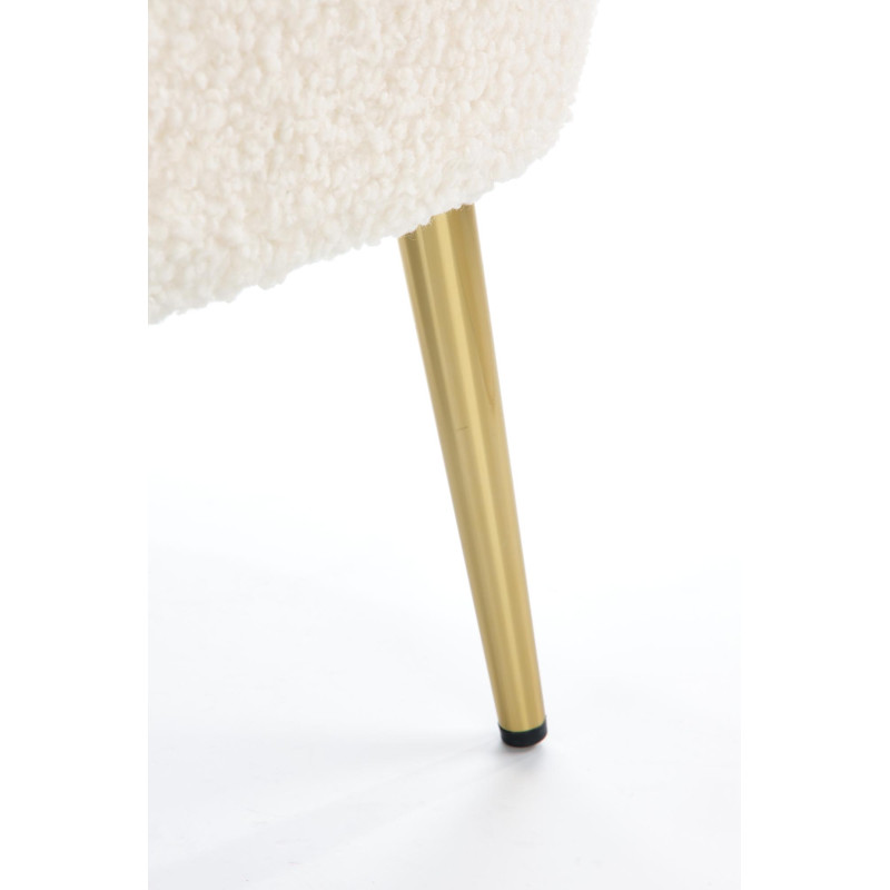 GRIFON fotel wypoczynkowy kremowy / złoty (1p1szt)