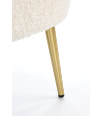 GRIFON fotel wypoczynkowy kremowy / złoty (1p1szt)