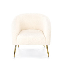 GRIFON fotel wypoczynkowy kremowy / złoty (1p1szt)