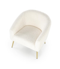 GRIFON fotel wypoczynkowy kremowy / złoty (1p1szt)