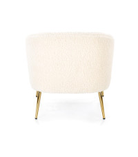 GRIFON fotel wypoczynkowy kremowy / złoty (1p1szt)