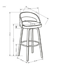 H110 hoker kremowy / orzechowy (1p2szt)