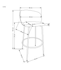 H116 hoker kremowy / złoty (1p2szt)