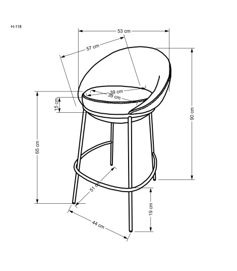H118 hoker wielokolorowy (1p2szt)