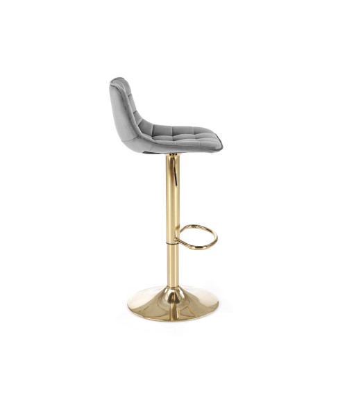 H120 hoker nogi - złote, siedzisko - ciemny popiel (1p1szt)