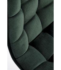 H120 hoker nogi - złote, siedzisko - ciemny zielony (1p1szt)