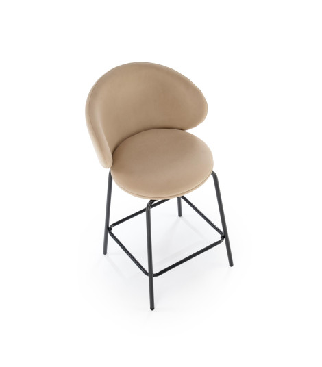 H121 hoker nogi - czarny, siedzisko - beżowy (1p2szt)