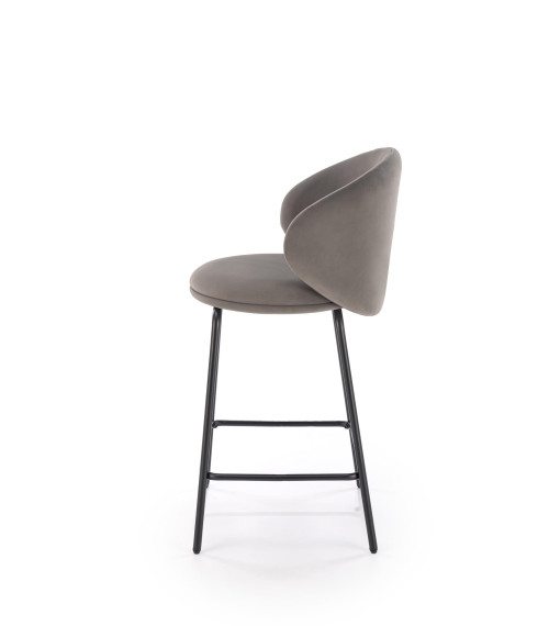 H121 hoker nogi - czarny, siedzisko - popielaty (1p2szt)