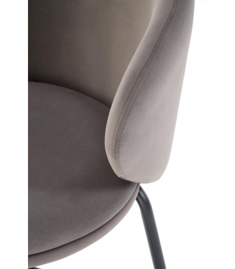 H121 hoker nogi - czarny, siedzisko - popielaty (1p2szt)