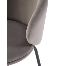 H121 hoker nogi - czarny, siedzisko - popielaty (1p2szt)