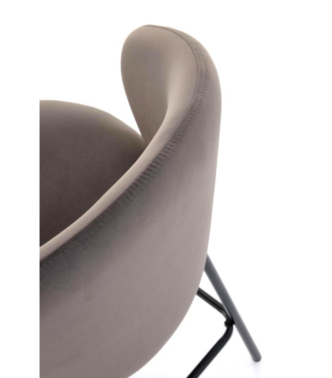 H121 hoker nogi - czarny, siedzisko - popielaty (1p2szt)