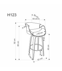 H123 hoker popielaty / orzechowy (1p1szt)