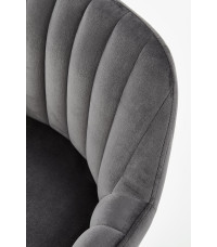 H93 hoker nogi - orzech, tapicerka - ciemny popiel (1p1szt)