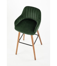 H93 hoker nogi - orzech, tapicerka - c. zielony (1p1szt)