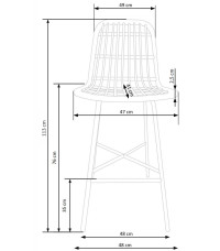 H97 hoker czarny / naturalny (1p4szt)