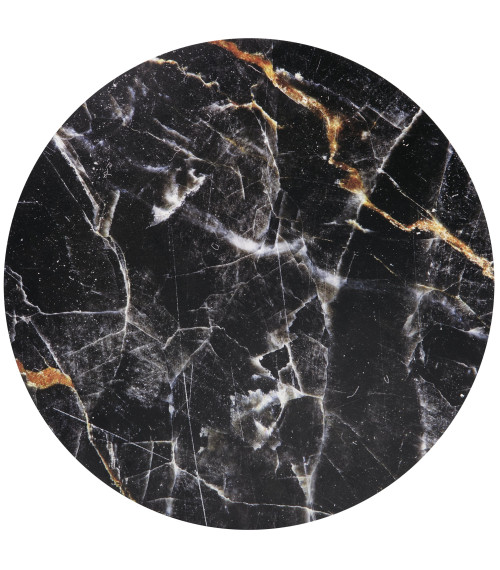 HARISSA_B ława stelaż - czarny, blat - czarny marmur (2p8szt)