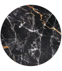 HARISSA_B ława stelaż - czarny, blat - czarny marmur (2p8szt)