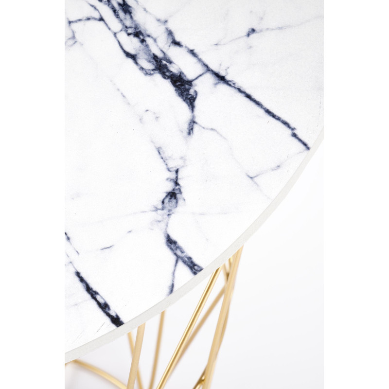 HARISSA_G ława stelaż - złoty, blat - biały marmur (2p8szt)
